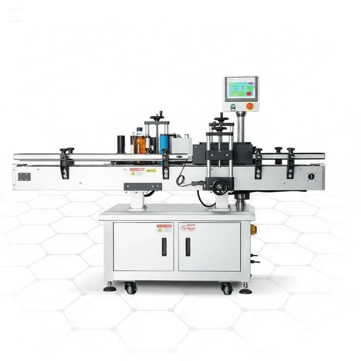 Automatic round bottle labeller